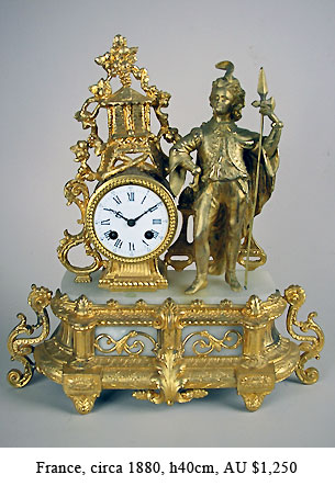 french figural alabaster clock