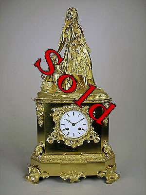 boulogne bronze mantel clock