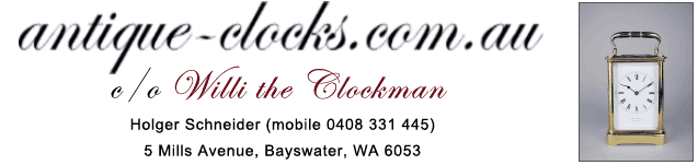 antique clock sales in western australia