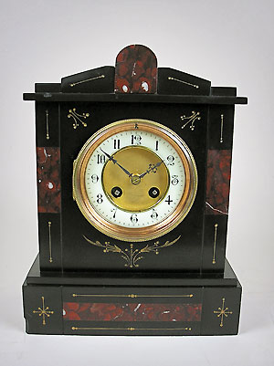 french engraved slate mantel clock