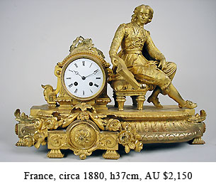 french figural mantel clock