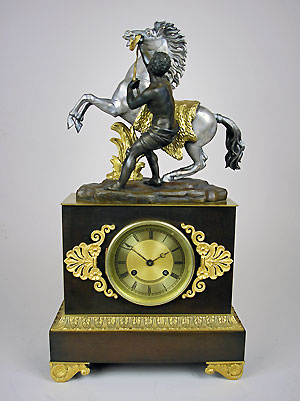antique bronze clock