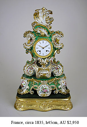 antique porcelain clock