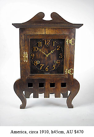arts and craft mantel clock